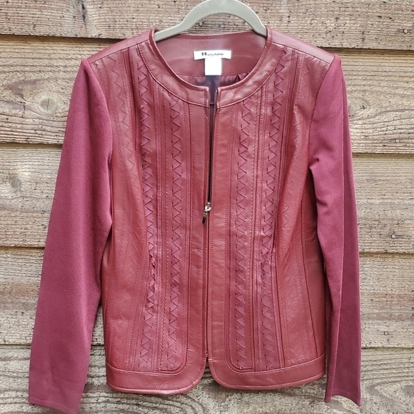Peter Nygard Jackets & Blazers - Nygard Leather and Sweater jacket Small zip front